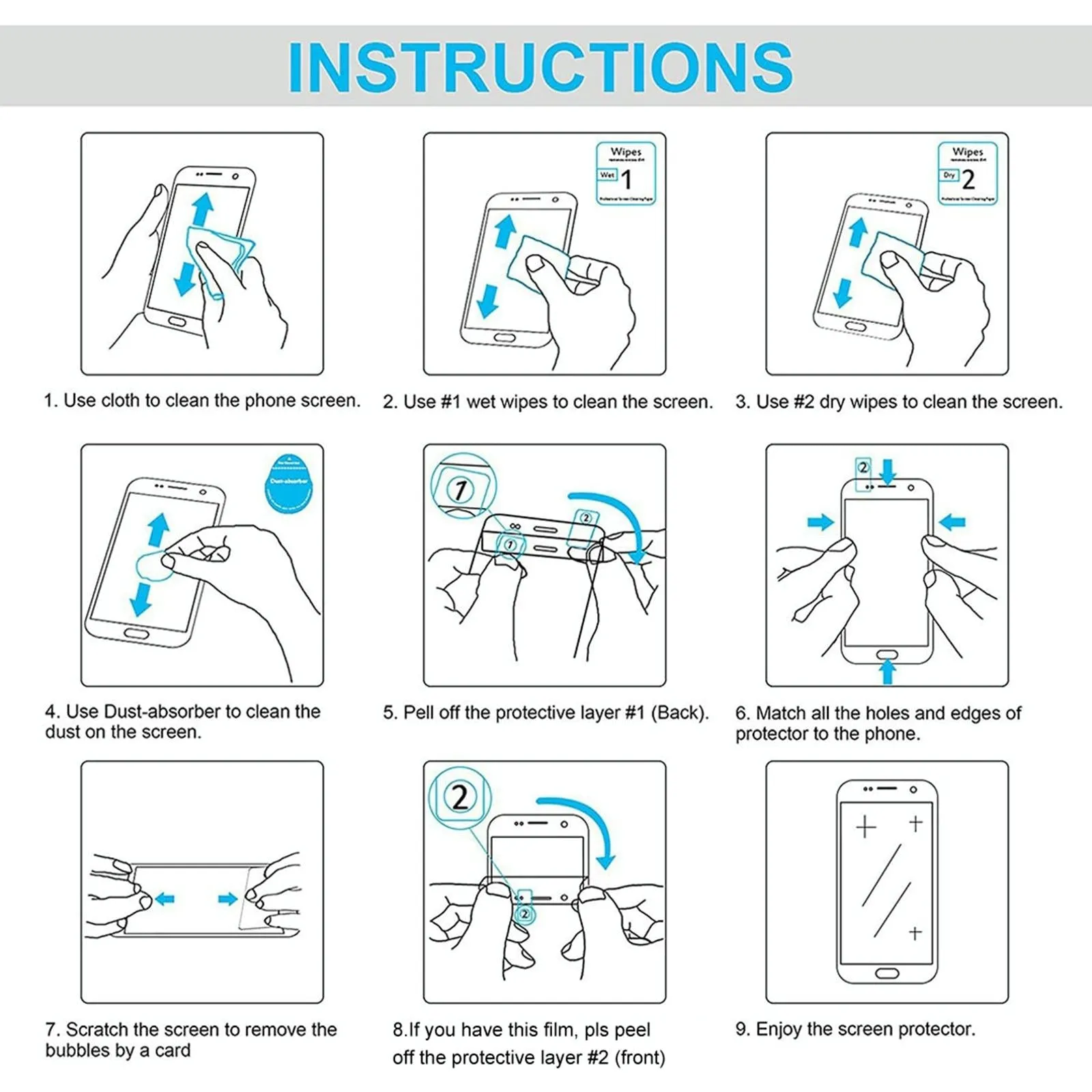 10-Pack Tempered Glass Film For Honor Pad X8 - 0.26Mm 9H 2.5D