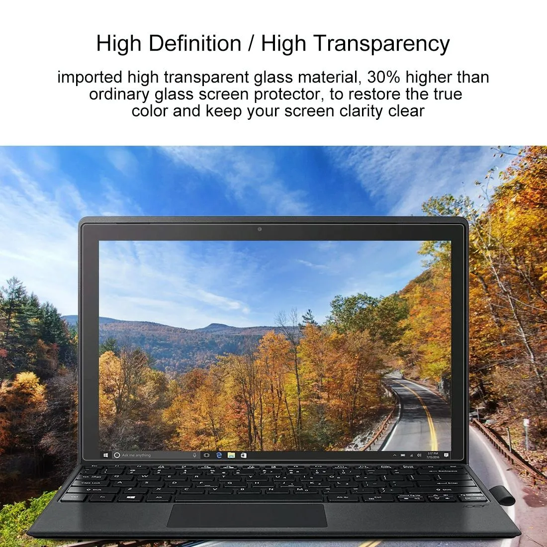 12.5 Universal Hd Tempered Glass Laptop Screen Protector - 27.7 x 15.6cm