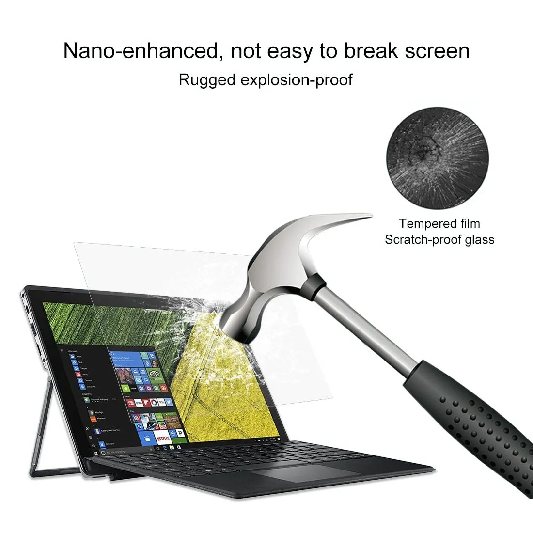 12.5 Universal Hd Tempered Glass Laptop Screen Protector - 27.7 x 15.6cm