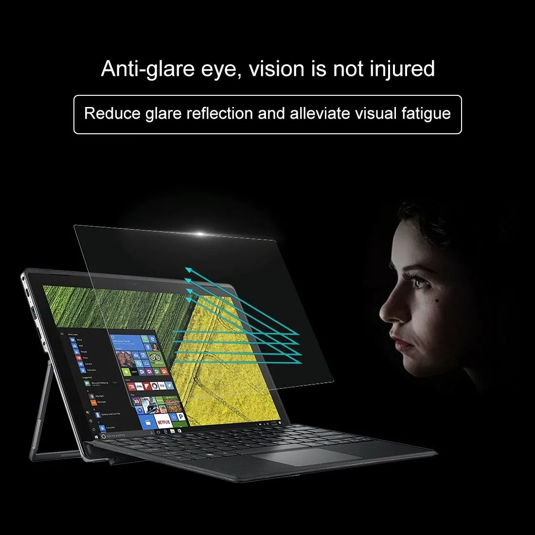 12.5 Universal Hd Tempered Glass Laptop Screen Protector - 27.7 x 15.6cm