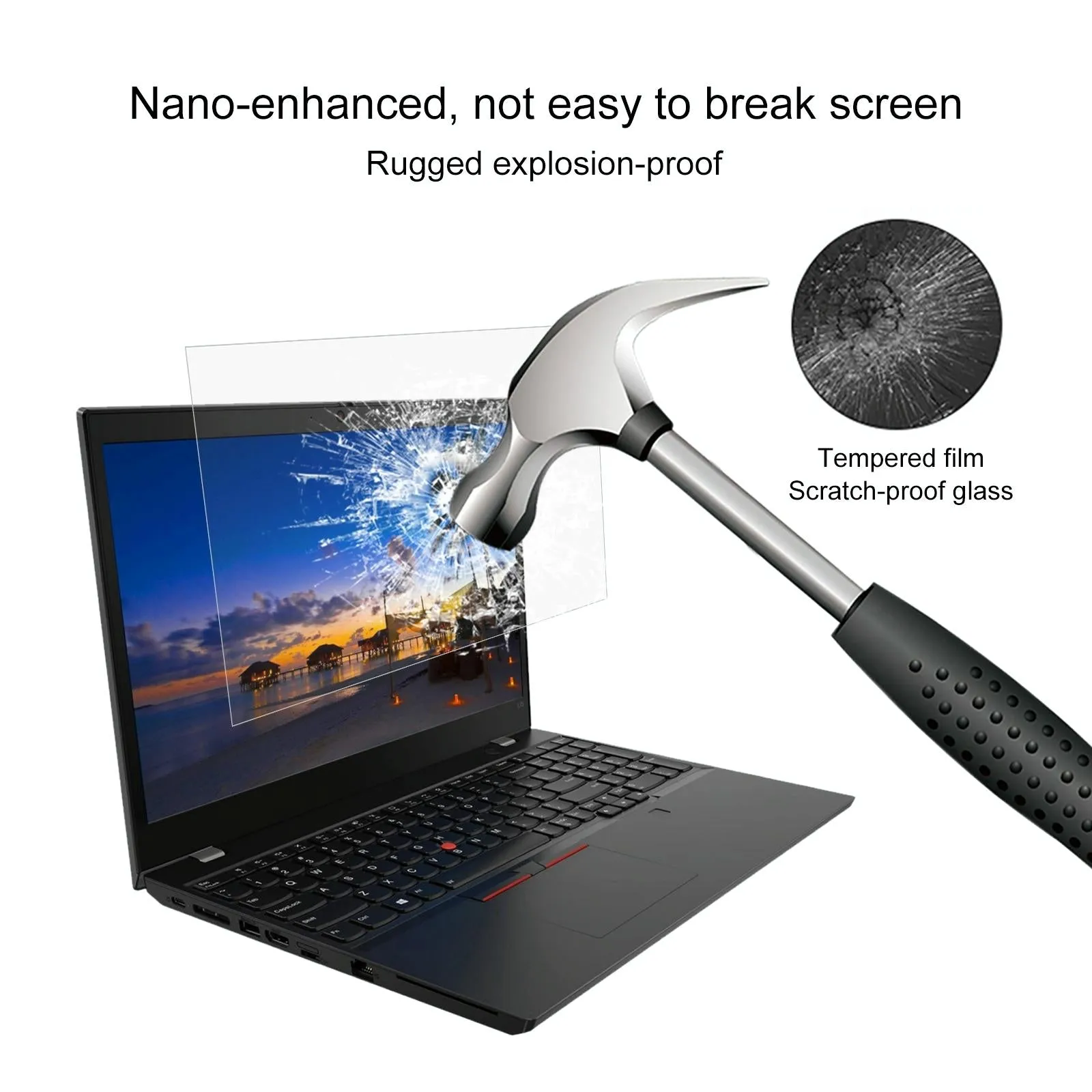13.3 Laptop Tempered Glass Screen Protector - Hd Quality
