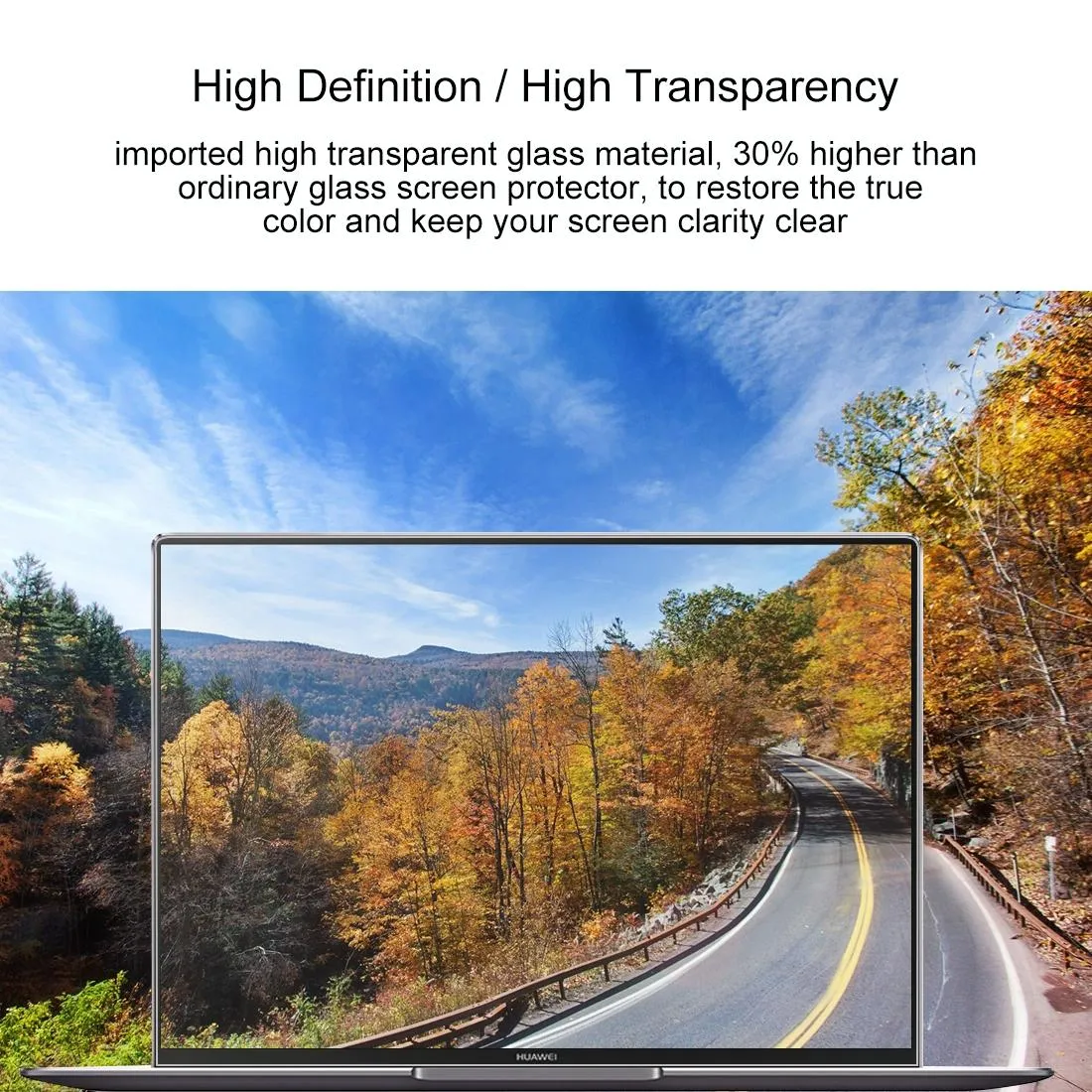 13.9 Huawei Matebook x Pro Full Screen Tempered Glass - 0.4mm