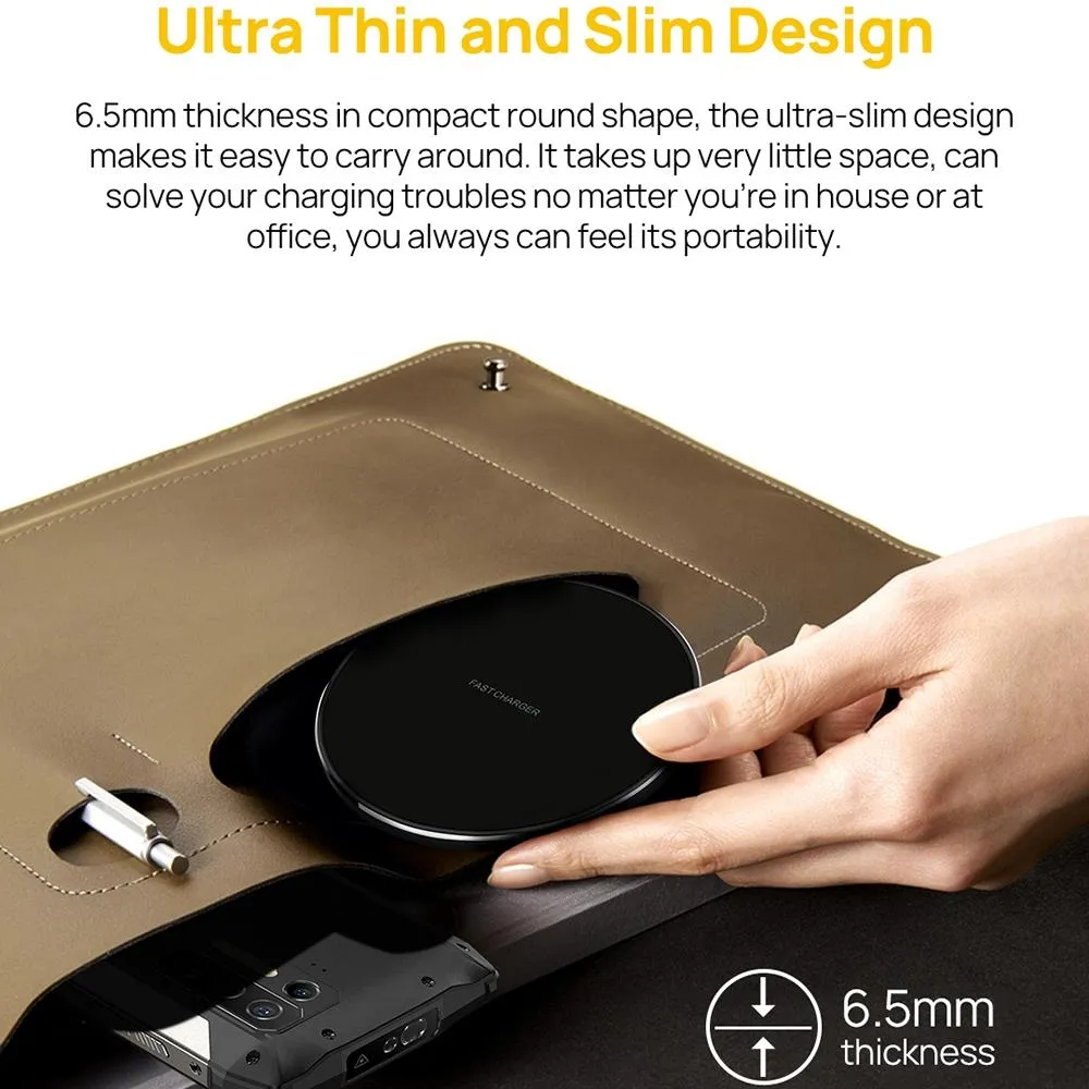 15W Fast Qi Wireless Charger Black