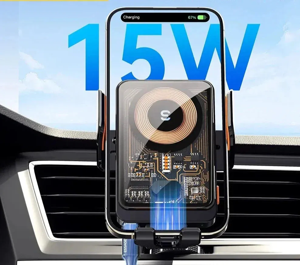 15w Wireless Car Phone Holder for Fast Charging