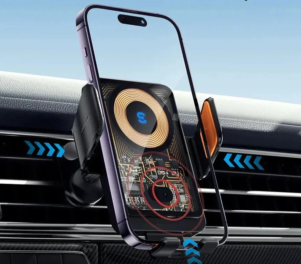 15w Wireless Car Phone Holder for Fast Charging