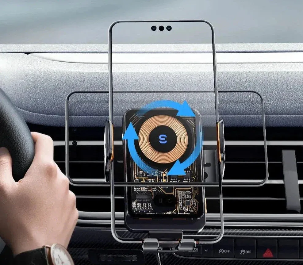 15w Wireless Car Phone Holder for Fast Charging