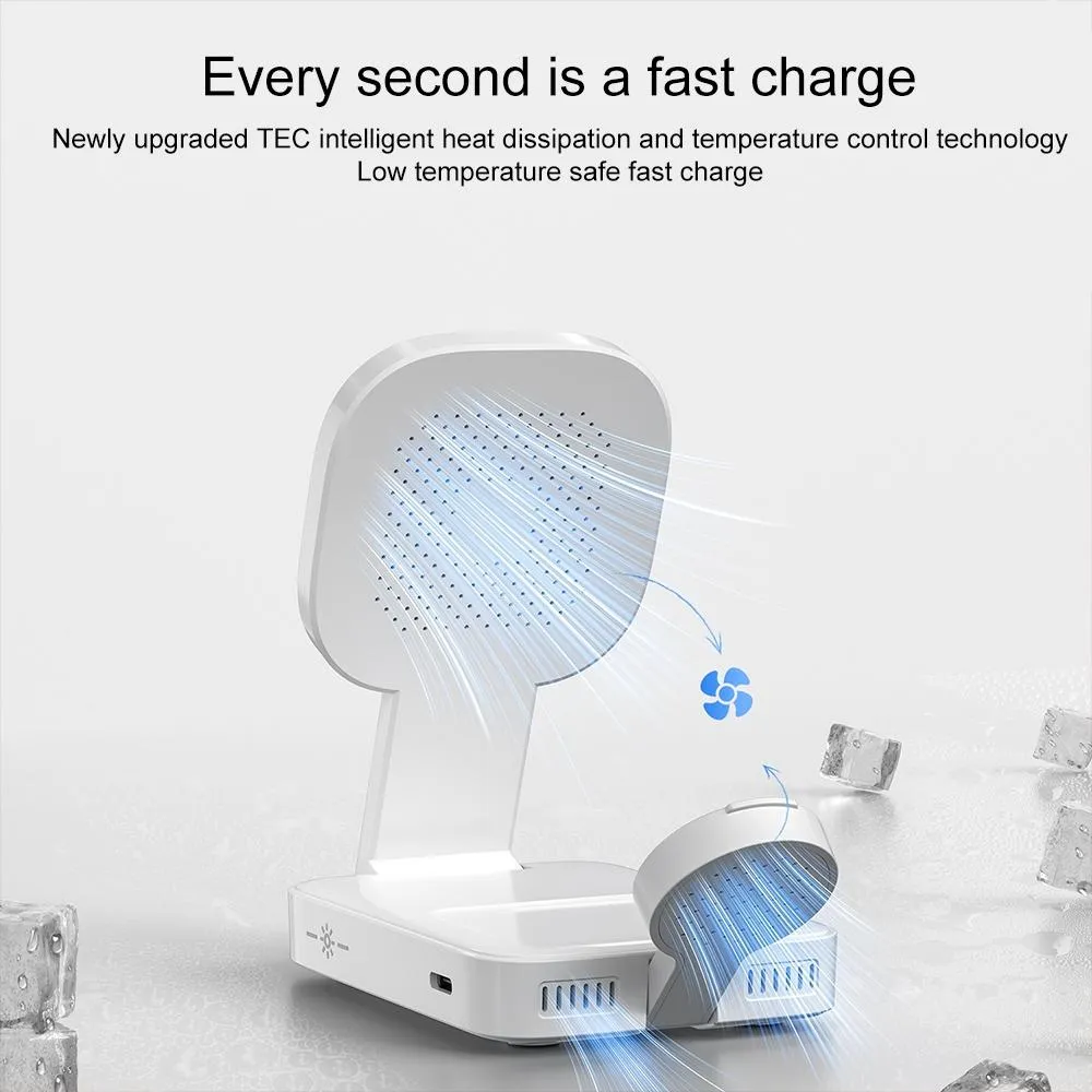 3 In 1 Magnetic Wireless Charger With Led Light