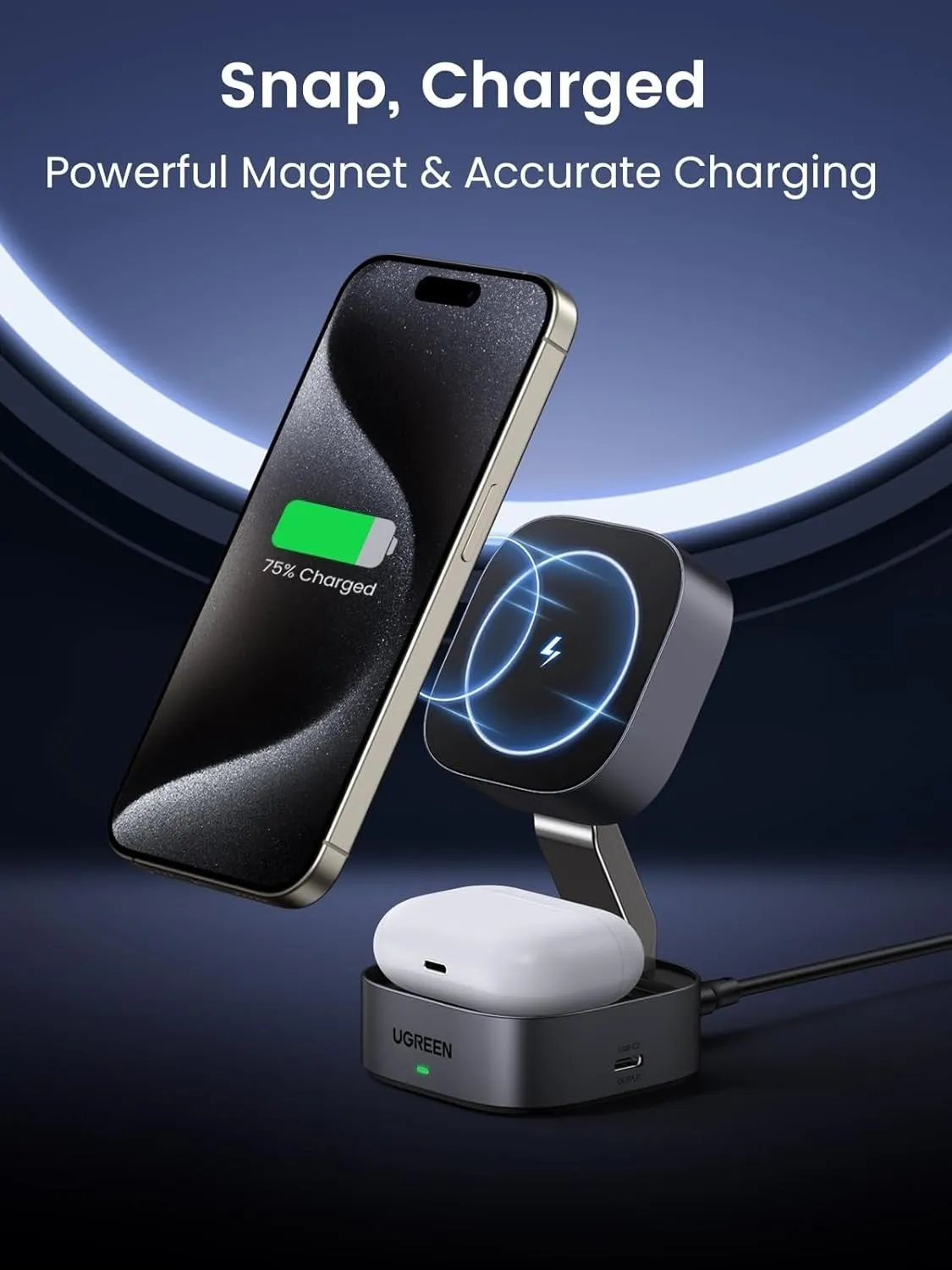 35278 2-in-1 Magsafe Wireless Charger with Stand