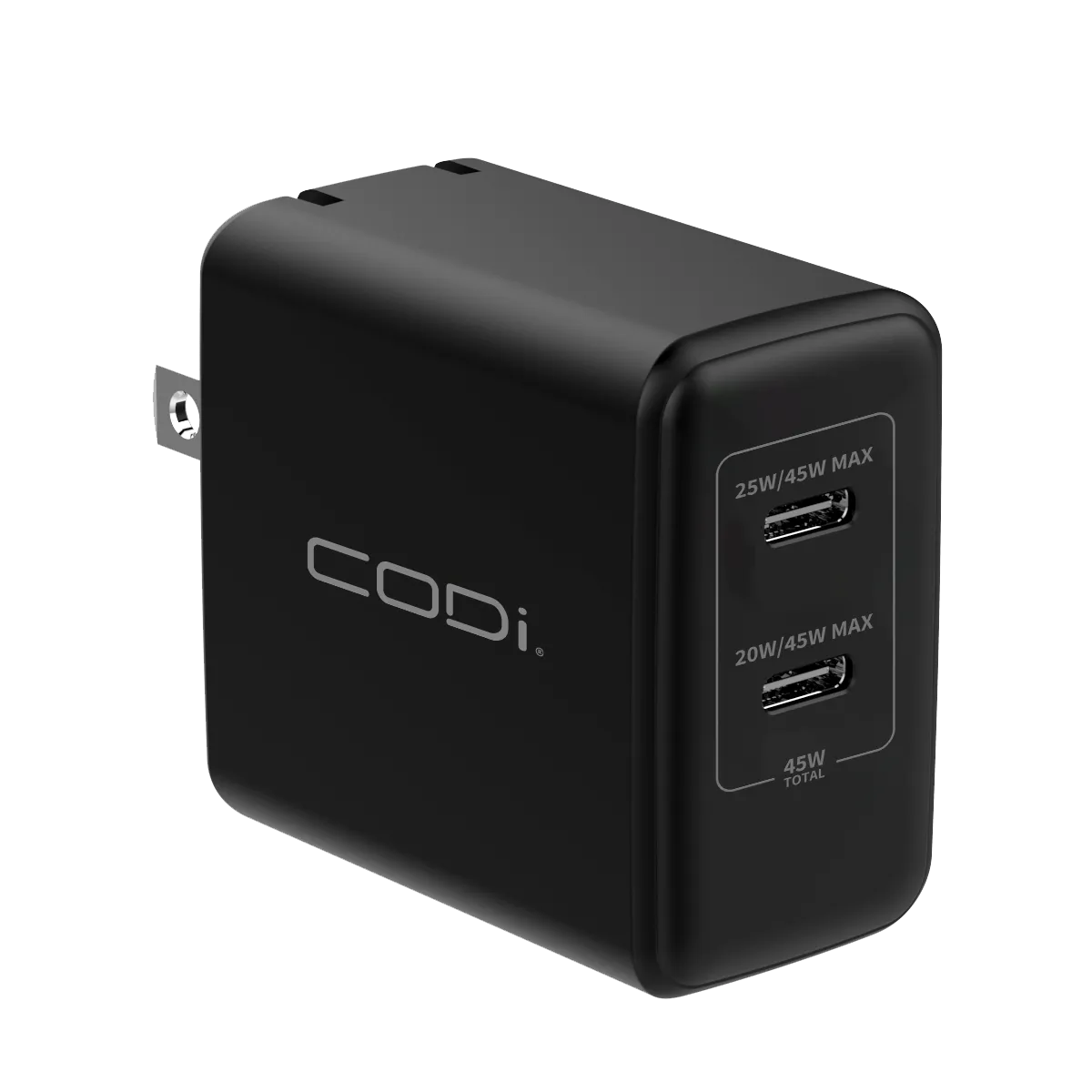 45W Wall Charger w/ 2x USB-C Charging Ports