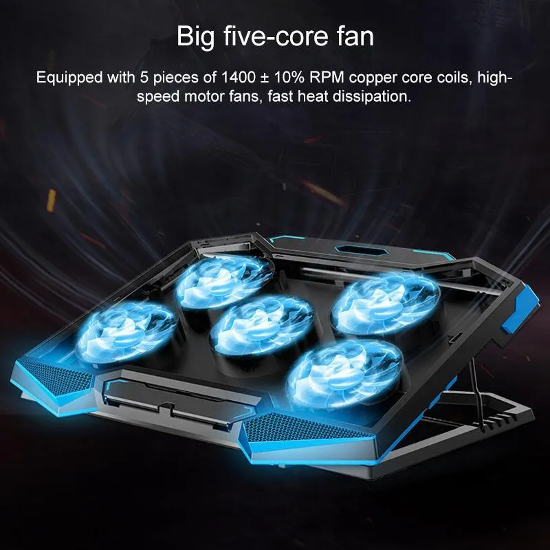 5-core Dual Port Laptop Stand with Cooling Fan