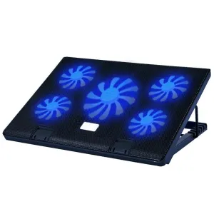 5-fan Laptop Cooler with Adjustable Speed