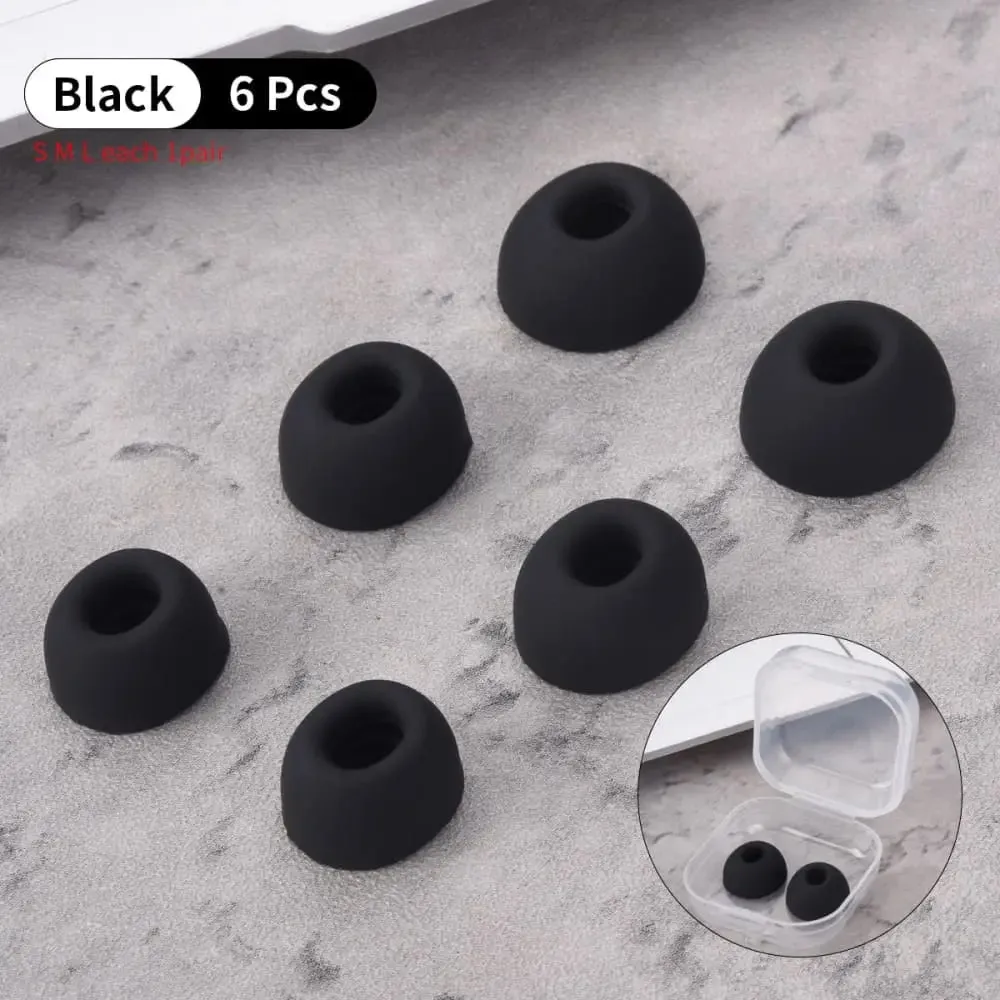 6pcs Silicone Oval Mouth Ear Tips for Lenovo Lp1s Tws, Edifier Lollipods Pro Nb2pro Earphones