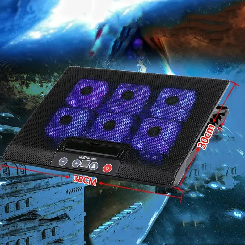 Adjustable Laptop Cooler Stand with Six Fans