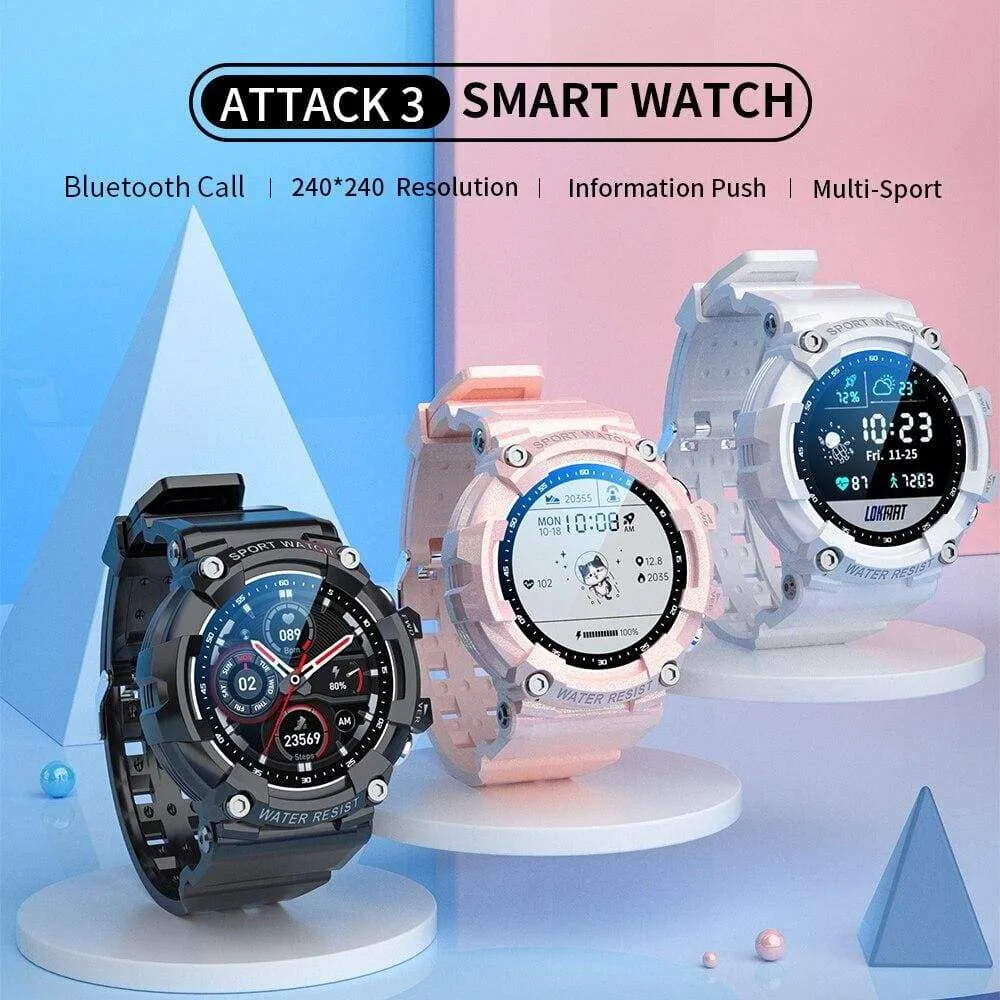 Attack 3 Sport Smart Watch Support Bluetooth Calls Fitness Tracker Heart