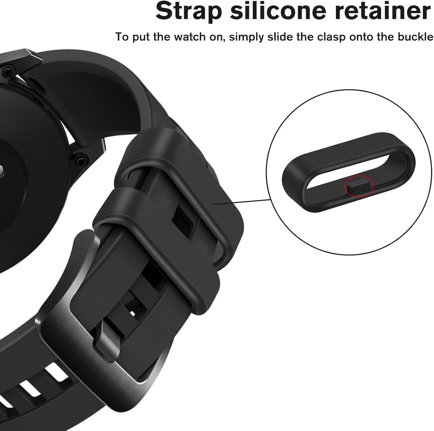 cobee Silicone Watch Strap Loops, 10 Pcs Watch Strap Fastener Rings Replacement Watch Strap Band Keeper Loop Security Holder Retainer Ring Universal Fit Watchband Loops