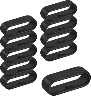 cobee Silicone Watch Strap Loops, 10 Pcs Watch Strap Fastener Rings Replacement Watch Strap Band Keeper Loop Security Holder Retainer Ring Universal Fit Watchband Loops