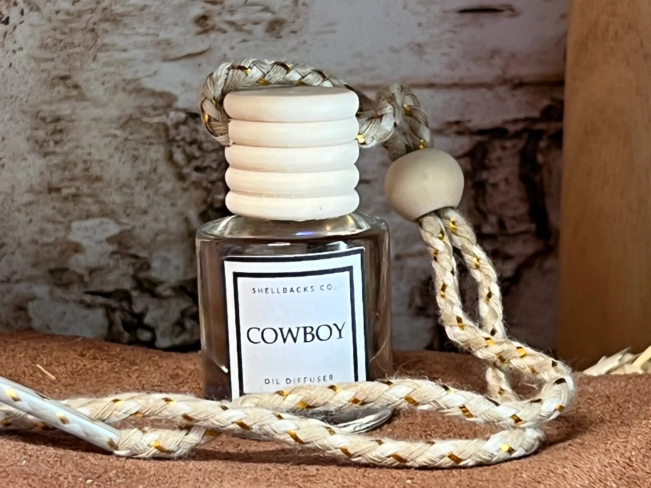 Cowboy Hanging Car Freshener Diffuser  Western-Inspired Cologne Scent for Him