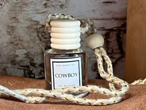 Cowboy Hanging Car Freshener Diffuser  Western-Inspired Cologne Scent for Him
