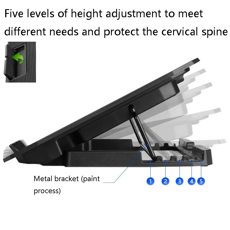 Dark Knight Dual Fan Laptop Cooling Stand - Adjustable