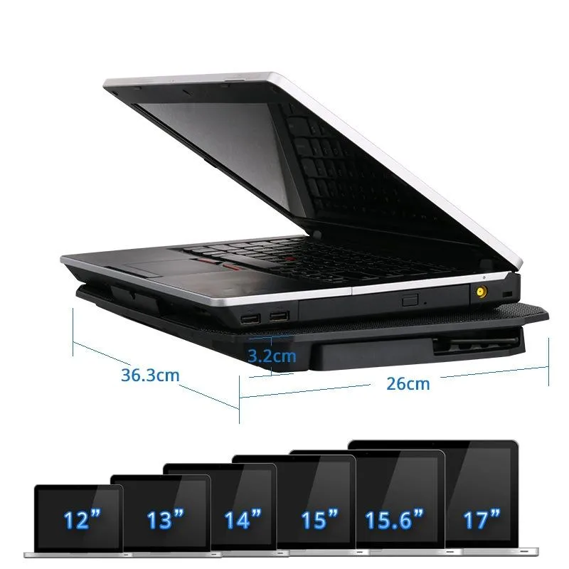 Dark Knight Dual Fan Laptop Cooling Stand - Adjustable
