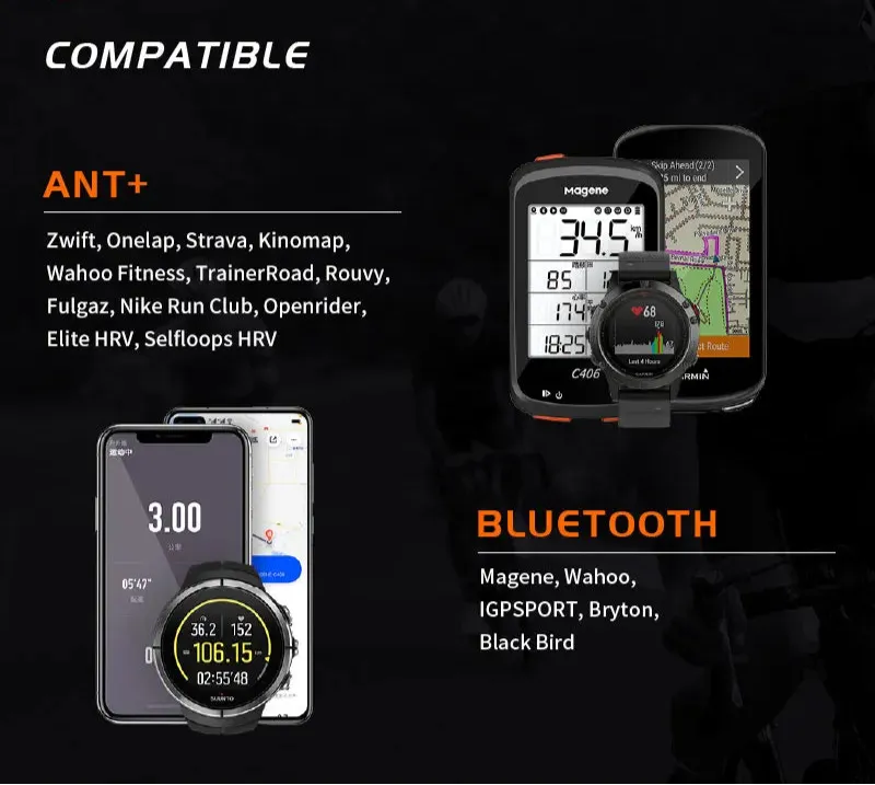 Dual Mode Heart Rate Sensor With Chest Strap For Cycling