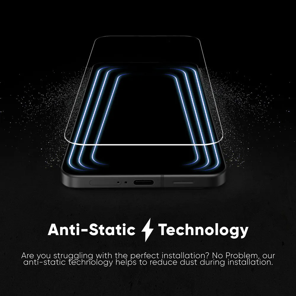 FLOLAB NanoArmour ONETIME Samsung Galaxy S24 Plus Screen Protector Anti Microbial, Fingerprint ID Compatible