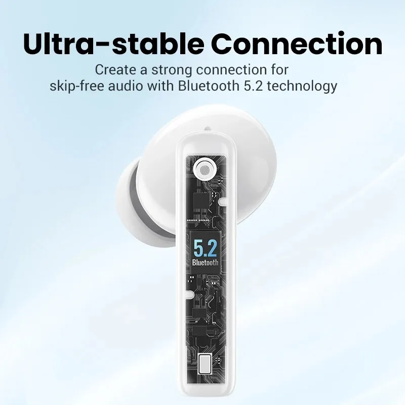 HiTune T3 ANC Wireless Earbuds - Bluetooth 5.2, Active Noise Cancellation, In-Ear Headset