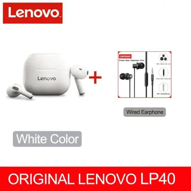 Lenovo Wireless Earphone Bluetooth 5.0 Dual Stereo Noise Reduction
