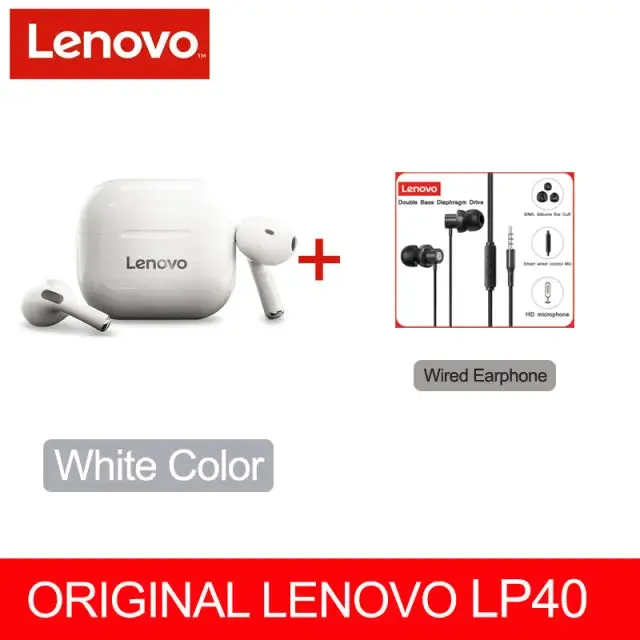 Lenovo Wireless Earphone Bluetooth 5.0 Dual Stereo Noise Reduction