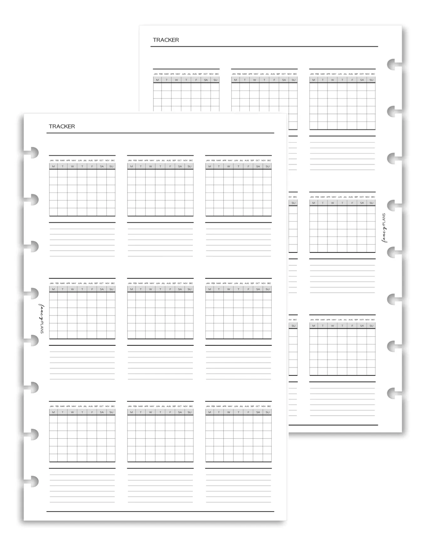 Monthly Multi Tracker - Grey
