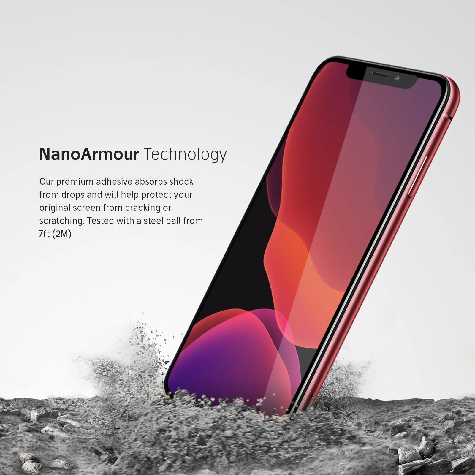 NanoArmour Best iPhone XS Max Screen Protector Edge-to-Edge Case Friendly