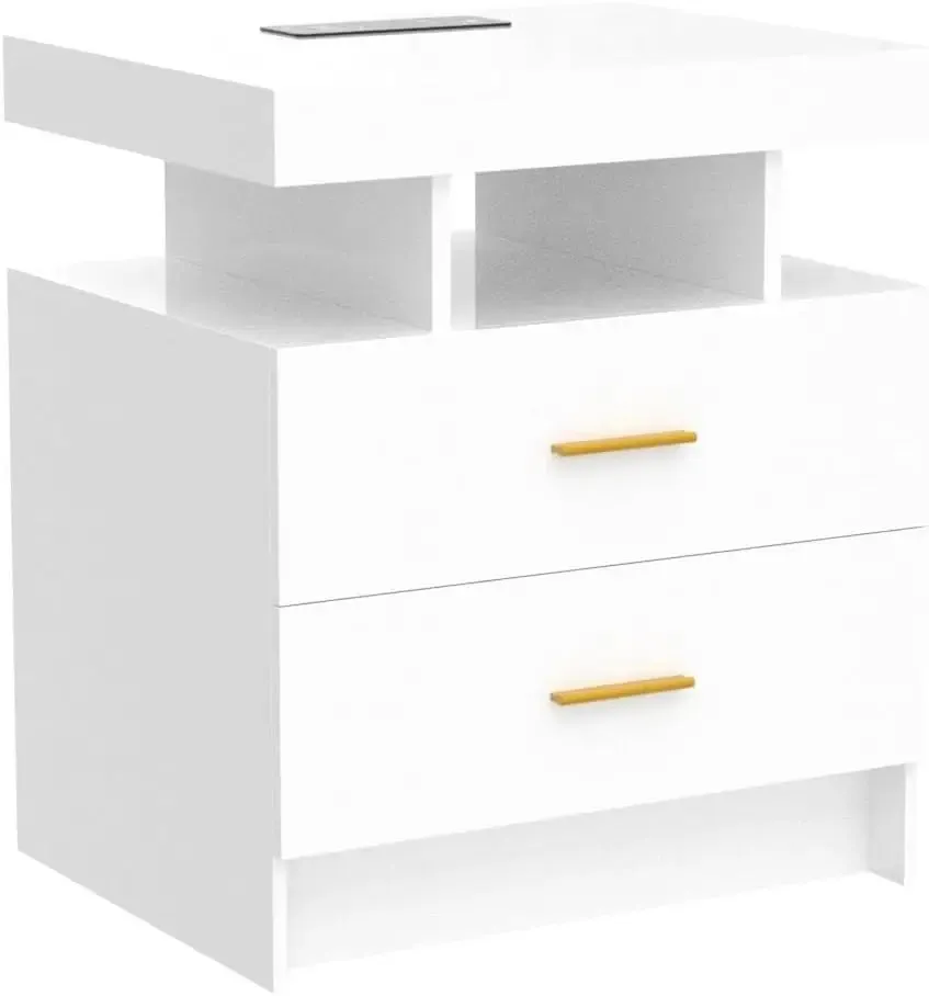 Nightstand with Wireless Charging Station