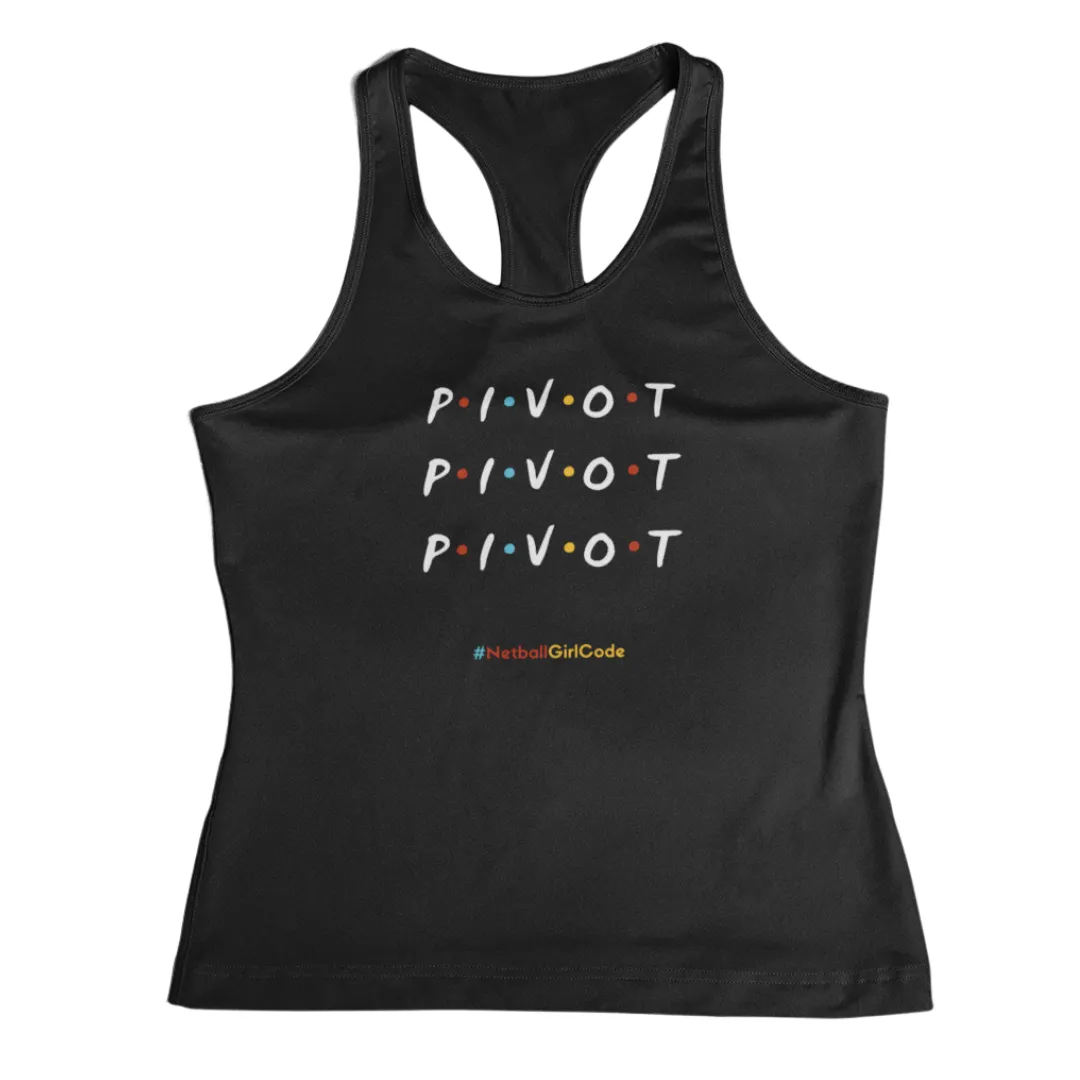'Pivot Pivot Pivot' Kids Performance Netball Vest