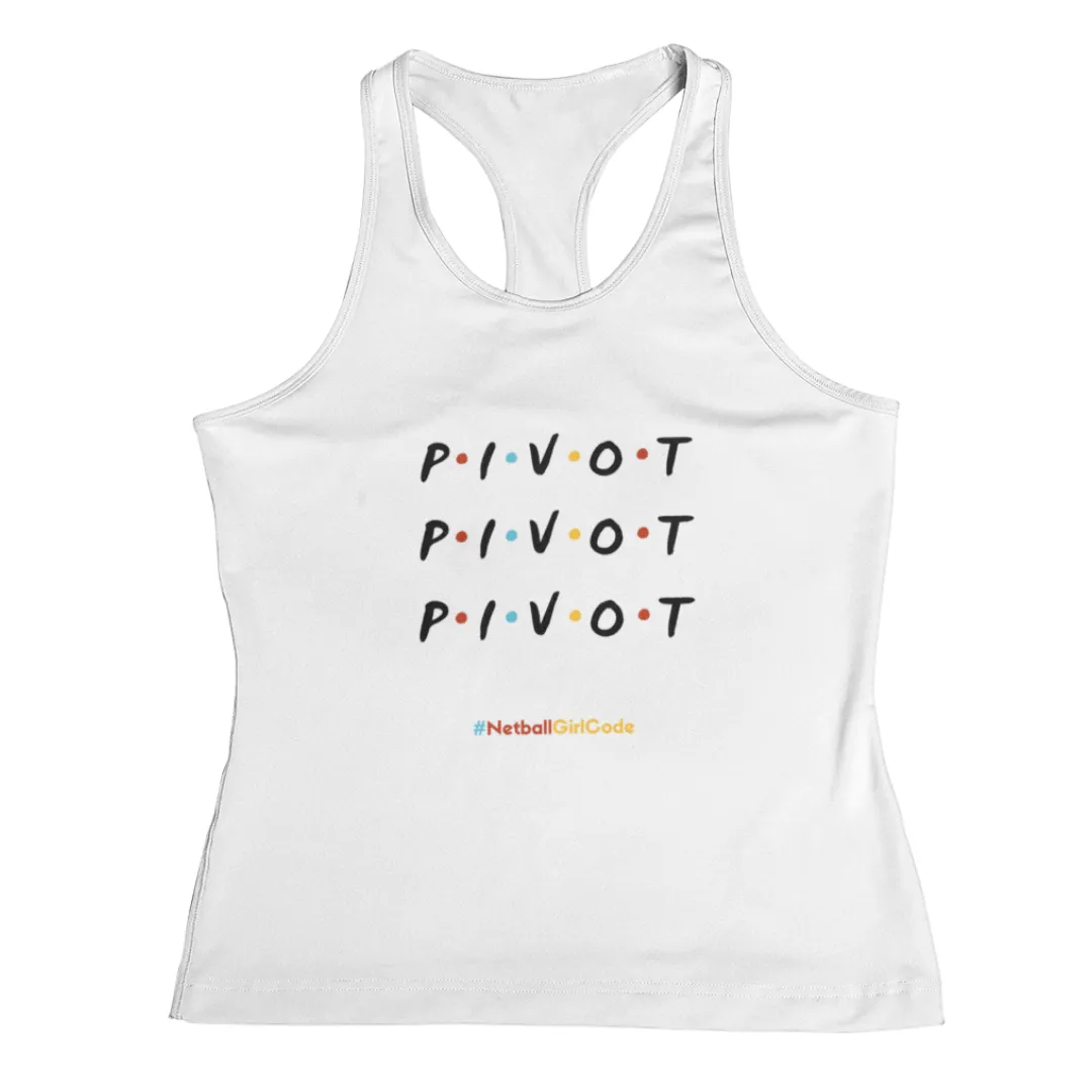 'Pivot Pivot Pivot' Kids Performance Netball Vest