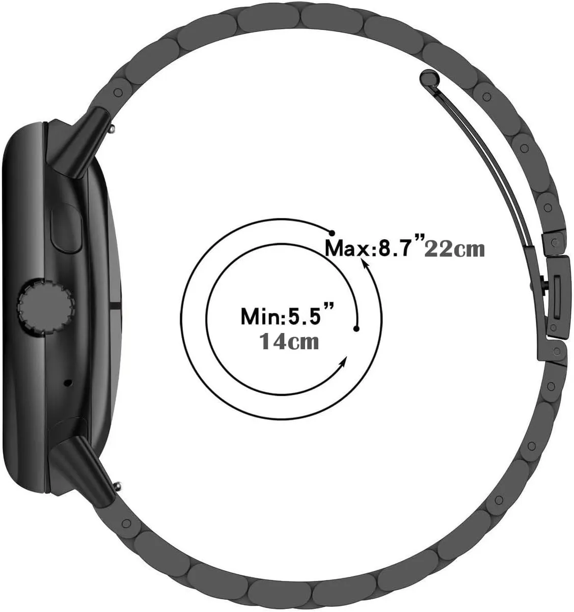 Quick Release Stainless Steel Watch Band 18mm 20mm 22mm 24mm Universal Replacement Watch Strap Adjustable and Removal Men Women Metal Watch Strap Bracelet