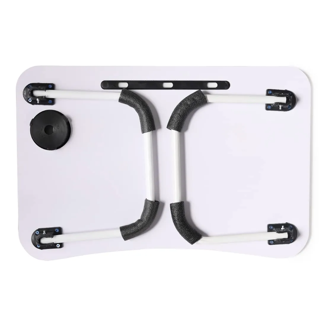 SAVYA HOME Multi-Purpose Portable Laptop Table, Foldable Wooden Desk for Bed Tray, Laptop Table, Study Table with Mug Holder, Ergonomic, Non-Slip Legs, Breakfast in Bed Table, Alphabetic