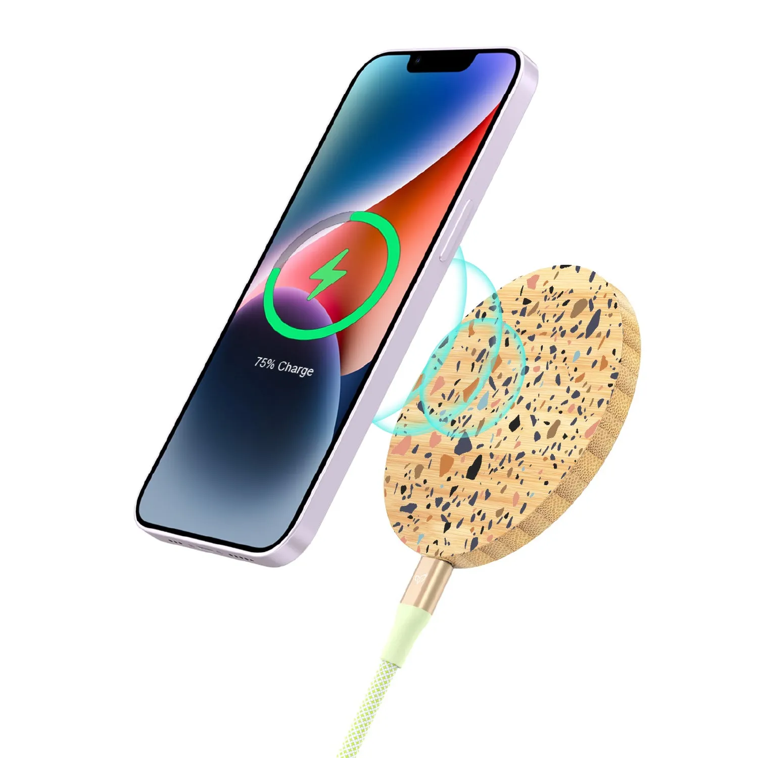 Terrazzo - Bamboo Wireless Charger