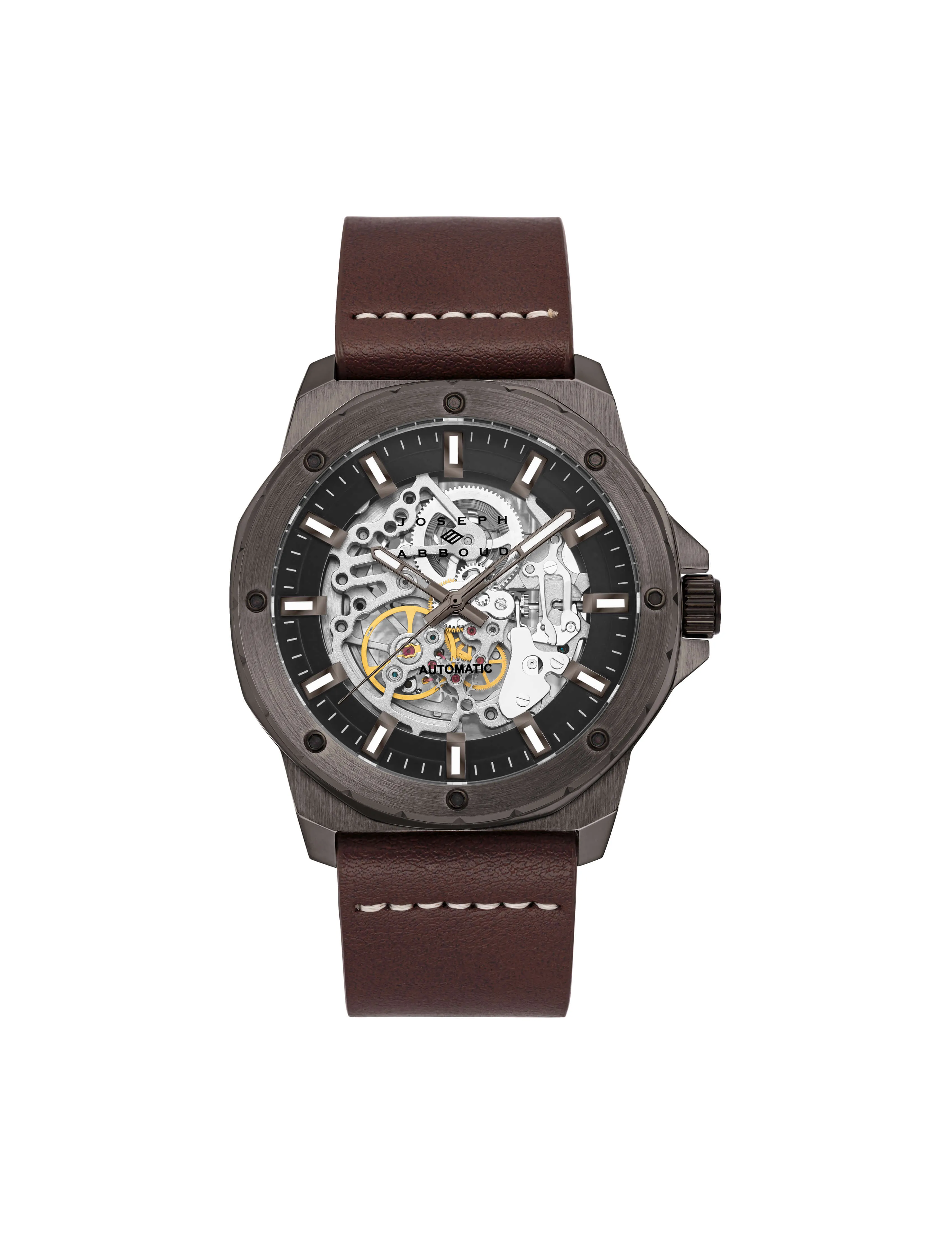 The Washington Street Collection Automatic Leather Strap Watch
